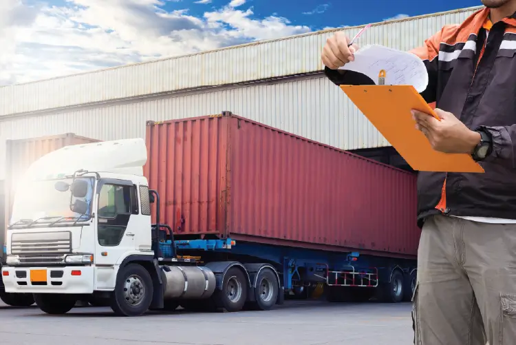 A shipping container, representing the type used for freight transport from Adelaide to Sydney.
