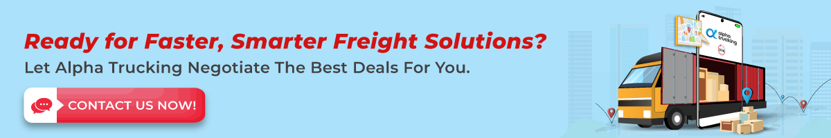 cta image text with Ready for faster, smarter freight solutions? Contact Alpha Trucking now for the best deals