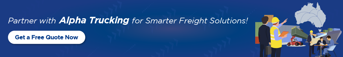 cta image text with partner with alpha trucking for smarter freight solutions get a free quote now