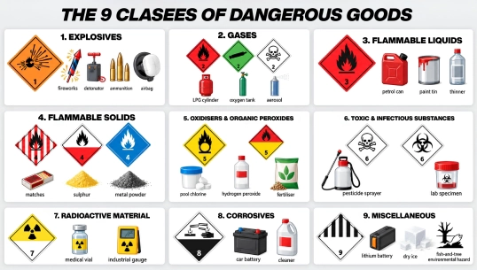 9 Dangerous Goods Classes