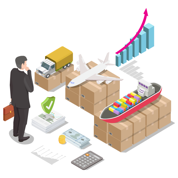 freight forwarding company vector