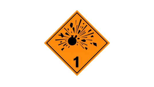 Class 1 dangerous goods explosives