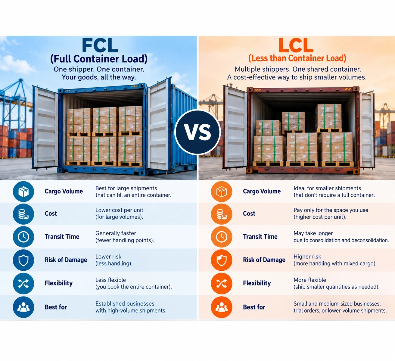FCL VS LCL  Difference